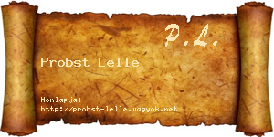 Probst Lelle névjegykártya